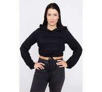 Noisy May - Nero String Cropped Black - Hoodie - Schwarz - XL - 50% Baumwolle, 50% Polyester,Schweiß Schwarz XL