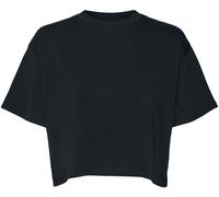 Noisy may Damen Nmalena S/S O-neck Semicrop Top Fwd Noos T Shirt, Schwarz, XS EU