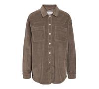 Cordjacke NOISY MAY "NMALVA L/S SHACKET COLORED CORDUROY NOOS", Damen, Gr. XL, morel, Cord, Obermaterial: 98% Baumwolle, 2% Elasthan, unifarben, hüftbedeckend, Jacken Cordjacke (93282306-XL)