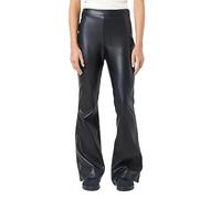 NOISY MAY NMAndy Pasa PU HW Flared Pants Frauen Kunstlederhose schwarz