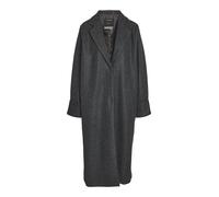 Langmantel NOISY MAY "NMCADDY L/S LONG COAT FWD NOOS" Gr. S, grau (dark grey melange) Damen Mäntel (74334532-S) dark grey melange