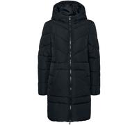 Noisy May Damen Lange Puffer Jacke | Warmer Stepp Wintermantel mit Kapuze | Wattierter Blouson NMDALCON, Farben:Schwarz, Größe:34