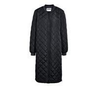 Steppmantel NOISY MAY "NMGILLY QUILTED COAT FWD NOOS", Damen, Gr. L (40), schwarz, Steppware, Obermaterial: 100% Polyester, unifarben, knieumspielend, Rippbündchen, Mäntel (77244459-L) schwarz