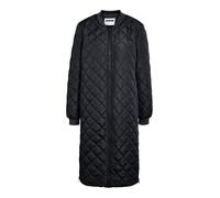 Steppmantel NOISY MAY "NMGILLY QUILTED COAT FWD NOOS", Damen, Gr. S (36), schwarz, Steppware, Obermaterial: 100% Polyester, unifarben, knieumspielend, Rippbündchen, Mäntel (77244459-S) schwarz