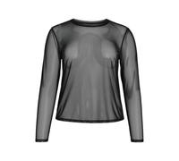 NOISY MAY Nmjudith L/S Mesh Top Curve - Plus Size
