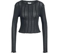 NOISY MAY NMJudy Babylock Detail Top FWD Frauen Langarmshirt schwarz