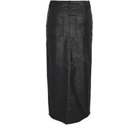 Noisy May NMKath NW Slit Long Skirt Coated BL NOOS Mittellanger Rock schwarz in M