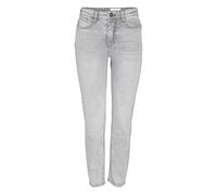 Noisy May Moni Straght Ankle Fit Az277lg Hochtaillierte Jeans 28 Light Grey Denim