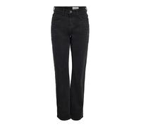 Noisy May Monica Straight Hochtaillierte Jeans 27 Black Denim