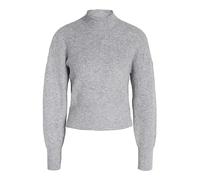 Noisy May Strickpullover mit Stehkragen Modell 'NELLA' in Mittelgrau Melange, Größe M