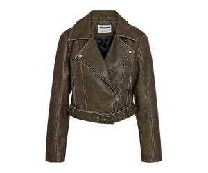 Noisy May NMNELLY PU CROPPED BIKER NOOS Kunstlederjacke schwarz in S