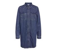 Jeanskleid NOISY MAY "NMNEW SIGNE L/S DENIM DRESS VI002MB LX", Damen, Gr. S (36), N-Gr, blau (medium blau denim), Denim/Jeans, Obermaterial: 100% Baumwolle, unifarben, Kleider Jeanskleid (54901441-S)