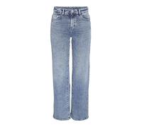 Noisy May Straight-Jeans NMYOLANDA NW WIDE AZ236LB NOOS Gr. 25 L32 blau (light blue denim) Damen