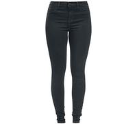 Noisy May NOS DE Damen Nmcallie Hw Vi023bl Noos Skinny Jeans, Schwarz (Black Denim Black Denim), 28W / 30L EU