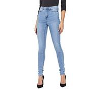 Noisy May Callie High Waist Skinny Vi059lb Jeans 27 Light Blue Denim