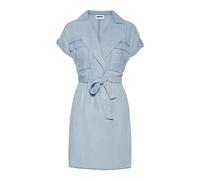 Noisy May Damen Kleid NMVERA S/S ENDI TENCEL SHIRT DRESS S, Light Blue Denim (27005660)