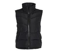 Noisy may Puffer Weste Wattierte Stepp Übergangsjacke ohne Kapuze Basic ohne Ärmel NMDALCON, Farben:Schwarz,Größe Damen:M