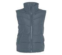 Noisy may Puffer Weste Wattierte Stepp Übergangsjacke ohne Kapuze Basic ohne Ärmel NMDALCON, Farben:Grau,Größe Damen:M