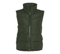 Noisy may Puffer Weste Wattierte Stepp Übergangsjacke ohne Kapuze Basic ohne Ärmel NMDALCON, Farben:Grün,Größe Damen:XS