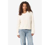 Rundhalspullover NOISY MAY "NMSASSY L/S O-NECK KNIT NOOS", Damen, Gr. S, gelb (eggnog), Strick, Obermaterial: 69% Polyester, 31% Nylon, unifarben, relaxed fit normal, Rundhals, Pullover Rundhalspullov