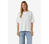 Kurzarmshirt NOISY MAY "NMKIM S/S T-SHIRT JRS NOOS", Damen, Gr. M, hellweiß, Jersey, Obermaterial: 100% Baumwolle, unifarben, regular fit normal, Rundhals, Shirts, Baumwolle, regular fit (88678403-M) 