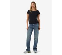 Kurzarmshirt NOISY MAY "NMMAYA S/S BOATNECK TOP NOOS", Damen, Gr. XL, schwarz, Jersey, Obermaterial: 95% Baumwolle, 5% Elasthan, unifarben, regular fit normal, Rundhals, Shirts, Baumwollmischung, regu