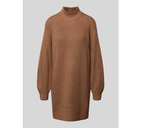 NOISY MAY® Strickkleid mit Stehkragen Modell 'TIMMY' in Cognac, Größe L