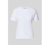 NOISY MAY® T-Shirt mit fixiertem Ärmelaufschlag Modell 'BRANDY' in Weiss, Größe M