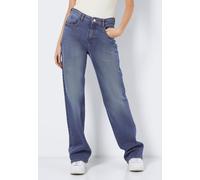Noisy May - Yolanda Wide Medium Blue Denim - Jeans - Blau - W26 / L30 - 99% Baumwolle, 1% Elastan Blau W26 / L30