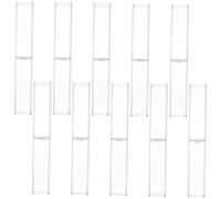 NOLITOY 10 Stück Transparente Stiftebox Stiftetuis im Viereck Design aus Robustem Kunststoff für Schüler und Studenten zur Stiftaufbewahrung