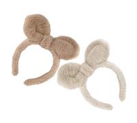 NOLITOY 2 Stück Plüsch Haarbänder Mit Hasenohren Weiches Stirnband Für Cosplay Und Make up Angenehmes Kopfband Für Damen Und Mädchen Wiederverwendbar Karikaturhaftes Accessoire