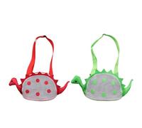 NOLITOY 2 Stück Teiliges Mesh strandbeutel Atmungsaktive Dinosaurier Muschelsammeltaschen Leicht Reißfest Schnell Trocknend für Strandspielzeug und Persönliche Gegenstände