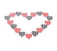 NOLITOY 20 Stück Herz Anhänger Charm für Selbstgemacht Schmuckherstellung Handgefertigte Schmuckanhänger in Rot und Schwarz Schmuckdekor für Halsketten und Ohrringe