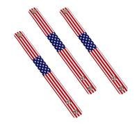 NOLITOY 3 Stück PU Leder Armband mit Amerikanischer Flagge Charm Schmuck für Damen und Herren Verstellbar Langlebig Passend für Alltag und Festlichkeiten