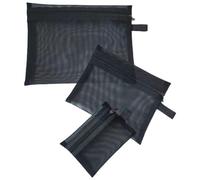 NOLITOY 3 Stück Teiliges Mesh Kosmetiktaschen Reißverschluss Tragbare Netztaschen für Reisen Großer Stauraum Leichter Kulturbeutel für Damen für Outdoor Strand und Geschäftsreisen