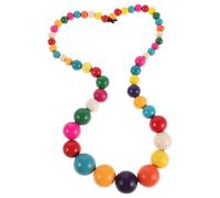 NOLITOY Boho Statement Halskette Damen Perlen Lange Bunte Perlenkette für Sommer Strand Festival Leichter Ethno Schmuck im Boho Stil