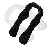 NOLITOY Flexibles Haarband Absorbiert Schweiß 2 Stück Plüsch Stirnband mit Hasenohren aus Stoff und Schützt Haare vor Feuchtigkeit für Damen