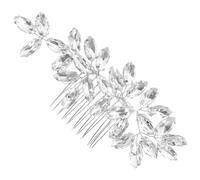 NOLITOY Hochzeitshaarkamm Strass Haarkamm Silber Metall Brauthaarschmuck Haarkamm für Damen Braut Schmuck Seitenkamm Haaraccessoires