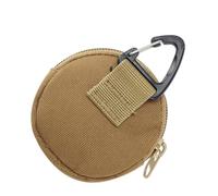 NOLITOY Kleiner Runder Schlüsselanhänger Beutel mit Robustem Reißverschluss und Karabiner Kompakte Mini Geld Schlüsselbörse Leicht Tragbare Aufbewahrungstasche für Reise und Alltag