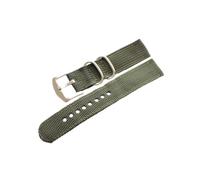 NOLITOY Nylon Canvas Uhrenarmband Grün Komfortables Ersatzarmband Strap Strap für Herren Damen Sportliche Gewebte Uhr Ersatzband Robust Elastisch