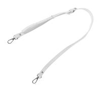 NOLITOY Verstellbarer Schulterriemen aus PU Weiß mit Silberner Schnalle Ersatzriemen für Damenhandtaschen 130cm lang für Umhängetaschen und Reisetaschen