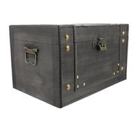 NOLITOY Vintage Holz aufbewahrungsbox Retro Schmuckkasten mit Schloss Vielseitiger Organizer für Schmuck Kosmetik Bürobedarf Dekorative Schatztruhe für Wohn Kinderzimmer