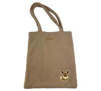 Nomadict Pokémon Evoli Tote Bag Einkaufstasche für Schule, Einkaufen, Arbeit, 41 cm x 36 cm, offizielles Pokémon-Lizenzprodukt, Beige, zeitgenössisch, beige, Zeitgenössisch