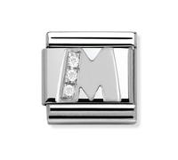 Nomination Classic - SilverShine Buchstabe M mit Zirkonia - 330301/13 silber