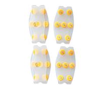Non-Slip Spikes Smooth Ice Ice Shoe Spikes, Shoe Claws with 7 Teeth, Universal Non-Slip Gripper Anti-Slip for Overlay, Grips for Shoes, Boots (Gelb 2 Paar)