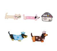 NONGYU Bestickter Stoffaufnäher zum Aufbügeln, Motiv: Hund, Tier, Stickerei, Applikation für Kinderkleidung, Rucksäcke, Hüte, Taschen, Nähen, Polyester-Stickerei-Applikation