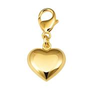 Nonnenmacher Charm Anhänger Einhänger Herz 3D Glanz echt Gold 585 Gold Gelbgold 14kt Herzchen