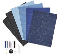 Noosverl Jeans Flicken zum Aufbügeln Innen Außen, 6 Stück Reparatur-Dekorationsset, Aufbügelflicken für Kleidung/Hosen/Stof, Aufbügel Patches für DIY, Aufbügel Patches Erwachsene/Kinfder 20x15cm