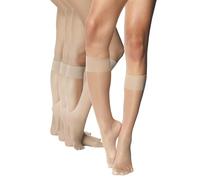 NOQ Elegante Halterlose Strümpfe - Overknees Stutzen Ohne Socken Für Damen, Matte Feinstrümpfe, Komfortbund, Atmungsaktiv, Nahtlos, Hautfreundlich, Klassisch York, 4er Pack
