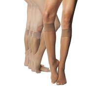 NOQ Elegante Halterlose Strümpfe - Overknees Stutzen Ohne Socken Für Damen, Matte Feinstrümpfe, Komfortbund, Atmungsaktiv, Nahtlos, Hautfreundlich, Klassisch Kaschmir, 4er Pack